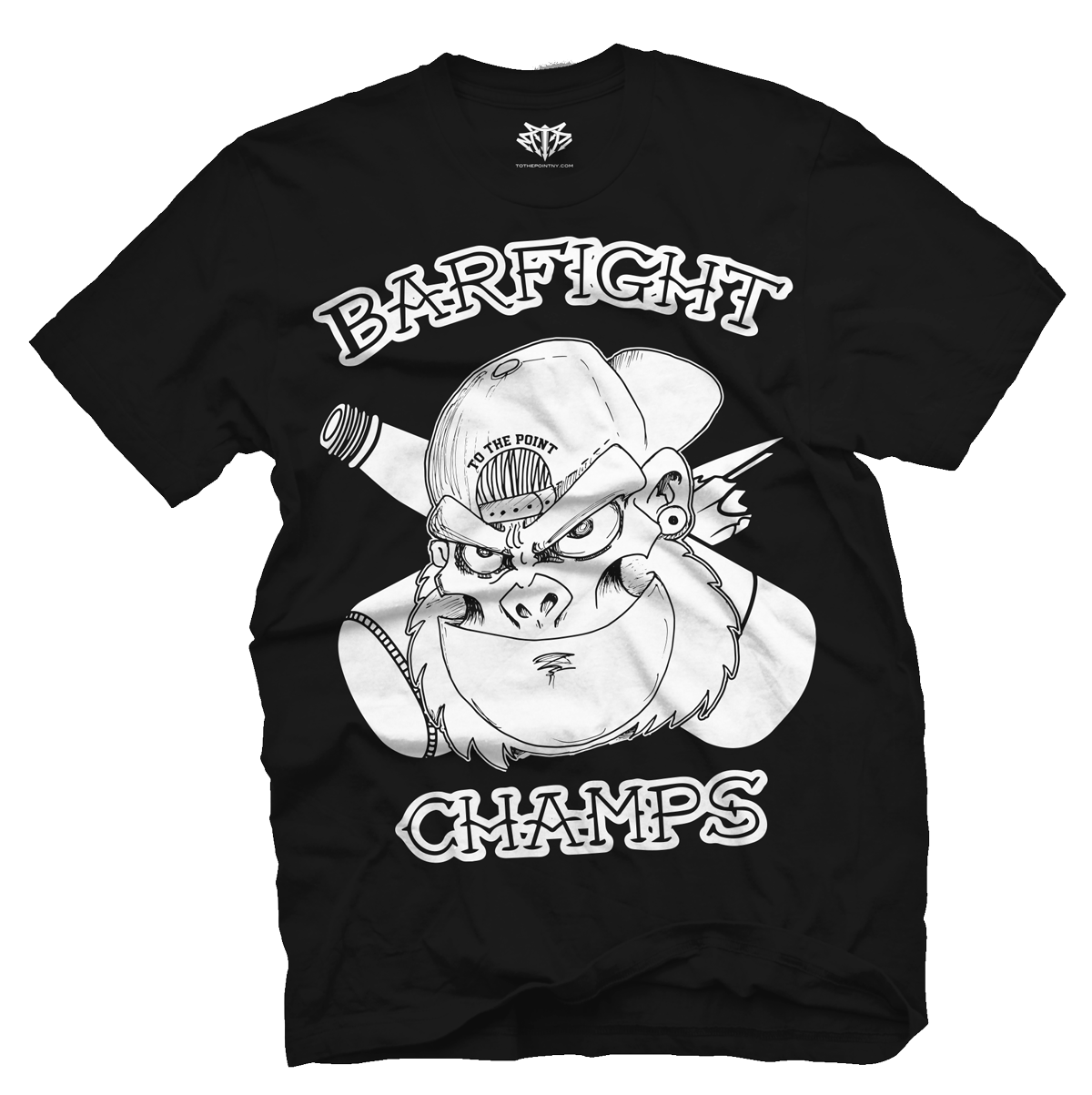 Barfight Champs - Official T Shirt - Ape - Boston Hardcore Music